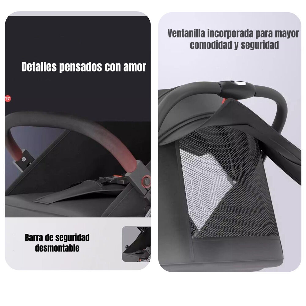 Coche De Paseo Compacto Con Accesorios Lubabycas Rojo image number 7.0