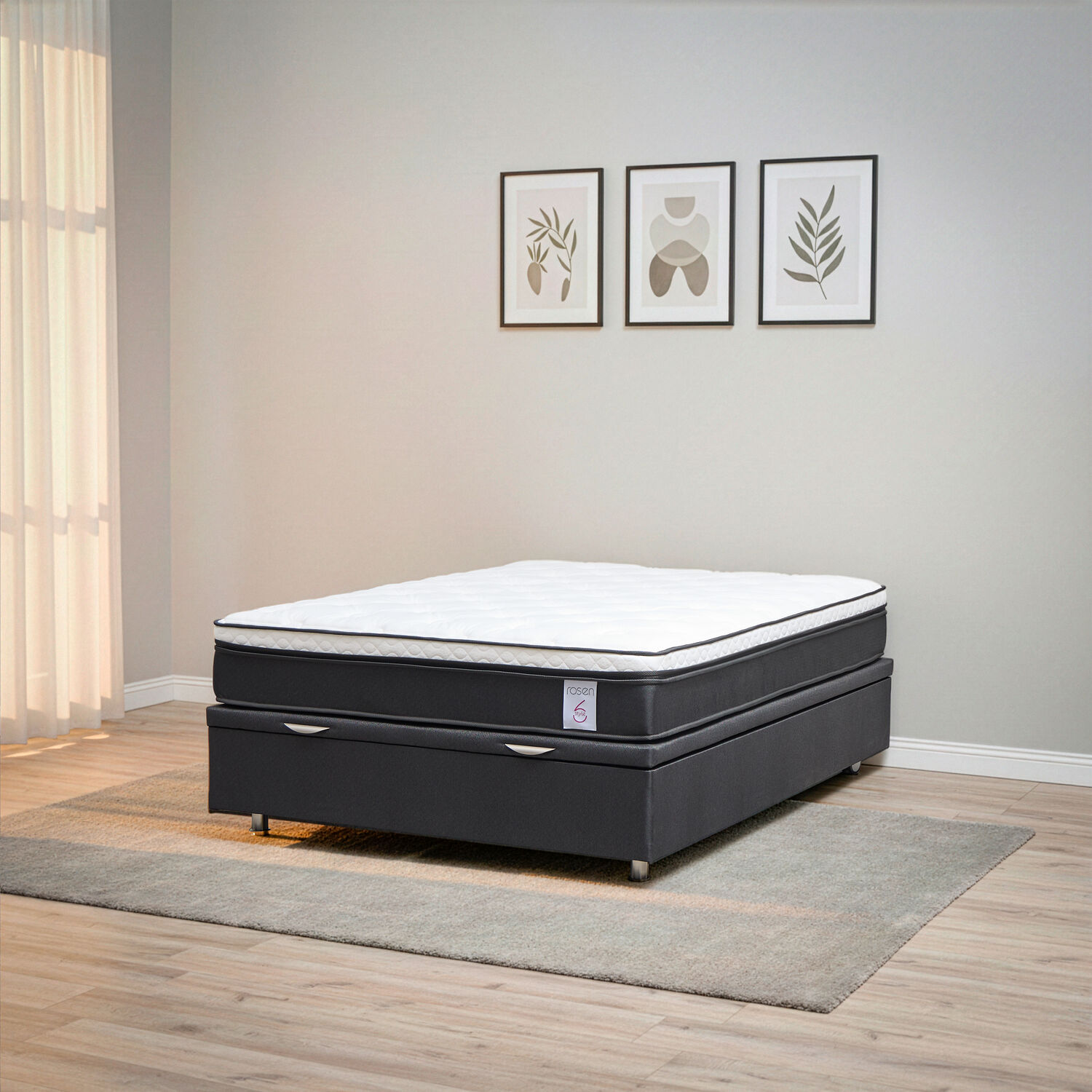 Cama Ba&uacute;l Rosen New Style 6 / 1.5 Plazas / Base Normal image number 5.0
