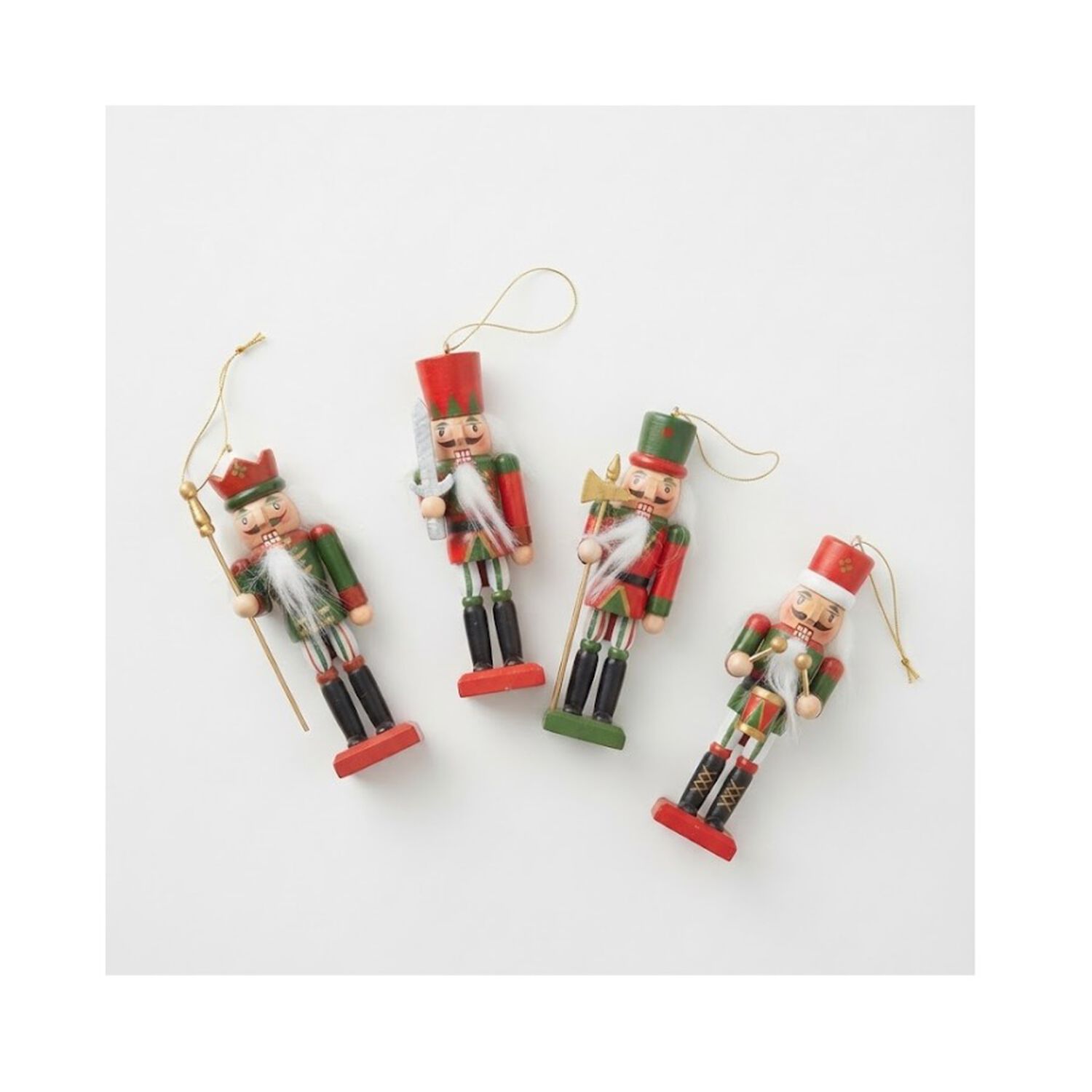 Cascanueces De Madera Set 4 Figuras Navide&ntilde;as Decoraci&oacute;n Mesa 12,5cm image number 2.0