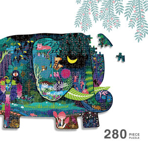 Puzzle 280pcs Con Forma, Sueño De Elefante Mideer