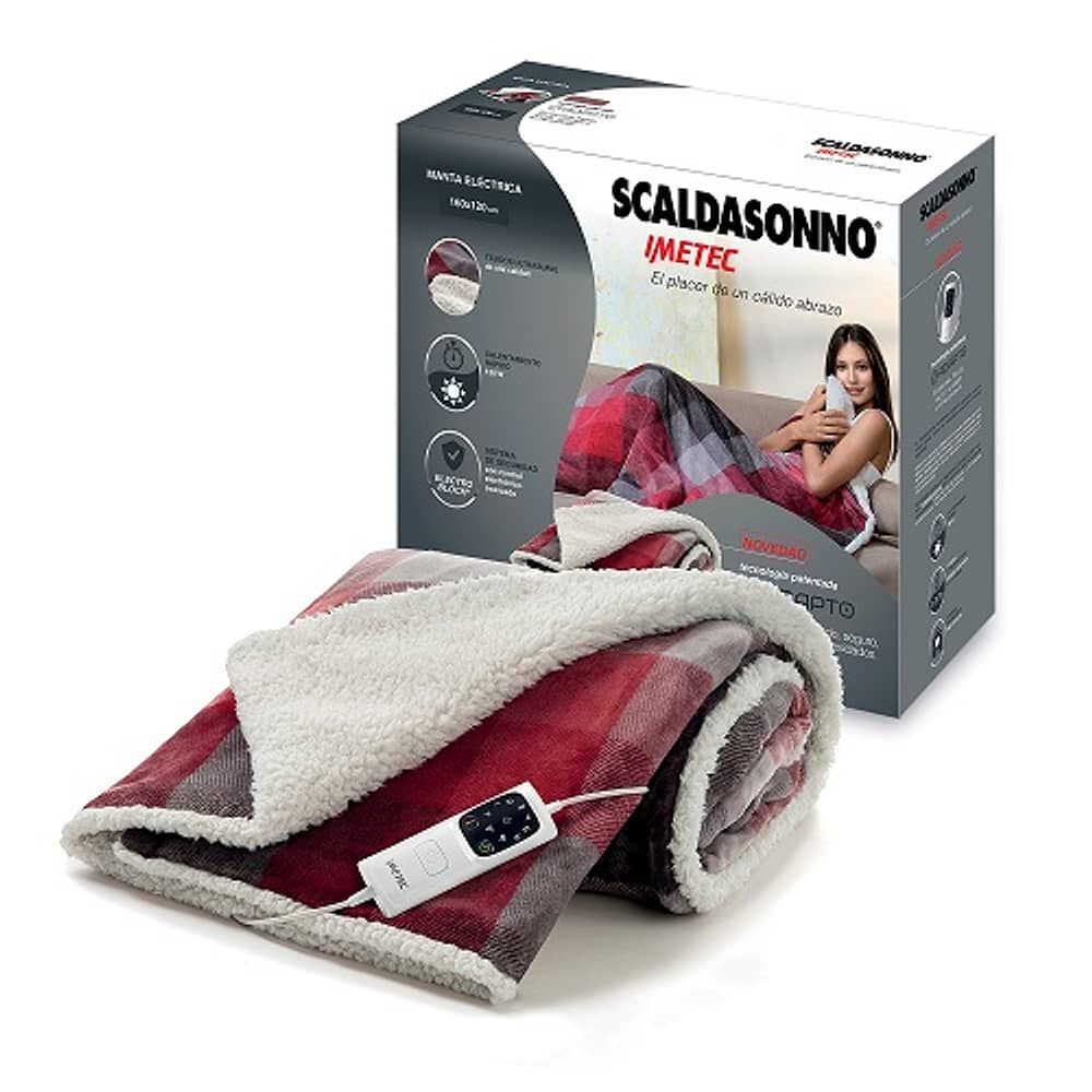 Manta Frazada El&eacute;ctrica Scaldasonno Gris Imetec R7525 image number 0.0