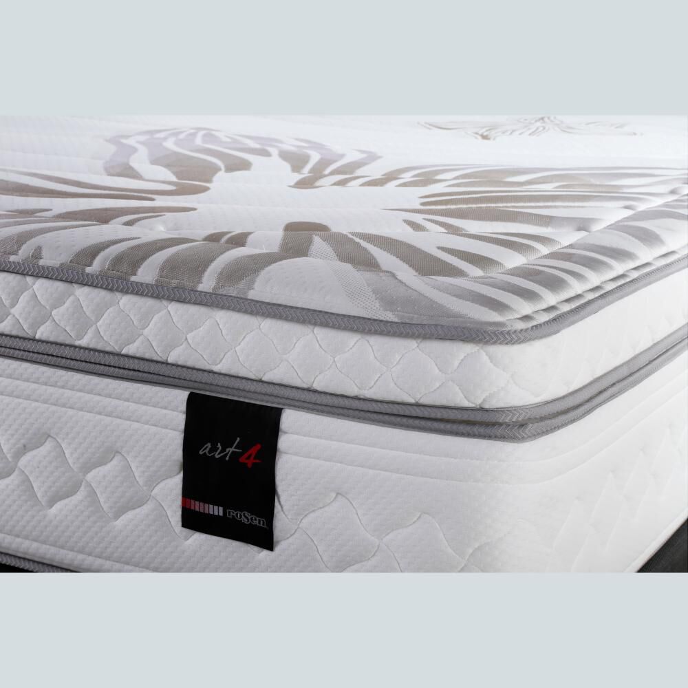 Cama Europea Rosen Art 4 / King / Base Dividida + Almohadas image number 1.0