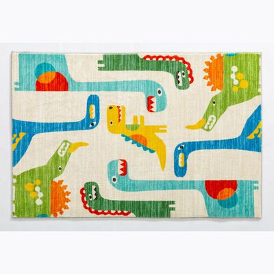 Alfombra Casaideal Kids Dinos / 80 x 120 Cm