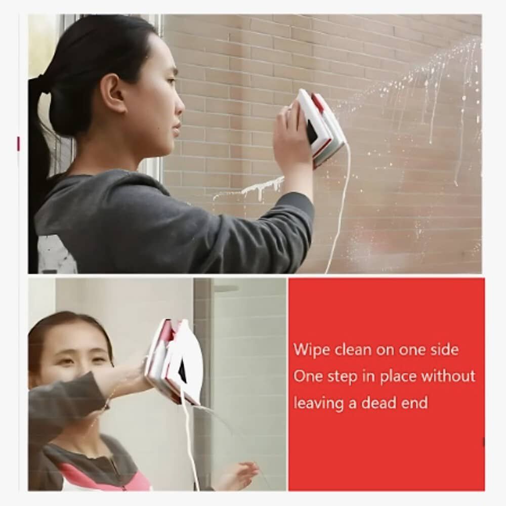 Limpia Vidrios Magnetico Limpiador De Vidrios Ventanas Hogar image number 2.0