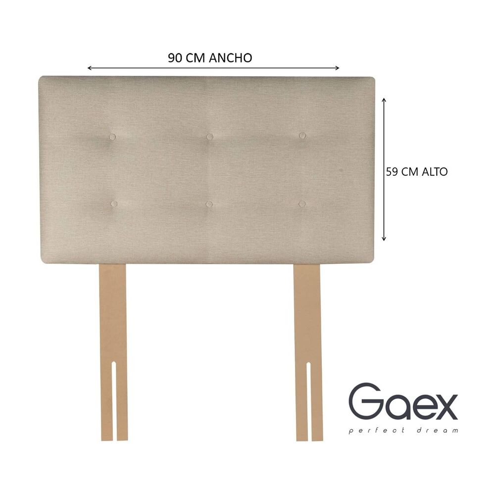 Cama Europea 1 Plaza 190 Respaldo Berna image number 1.0