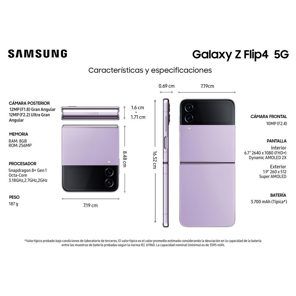 Smartphone Samsung Galaxy Z Flip4 / 5G / 256 GB / Liberado image number 2.0