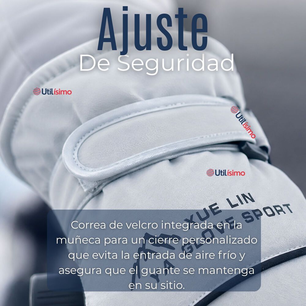 Guantes Para Moto Impermeables Gris Touchscreen Antideslizantes T&eacute;rmicos image number 7.0