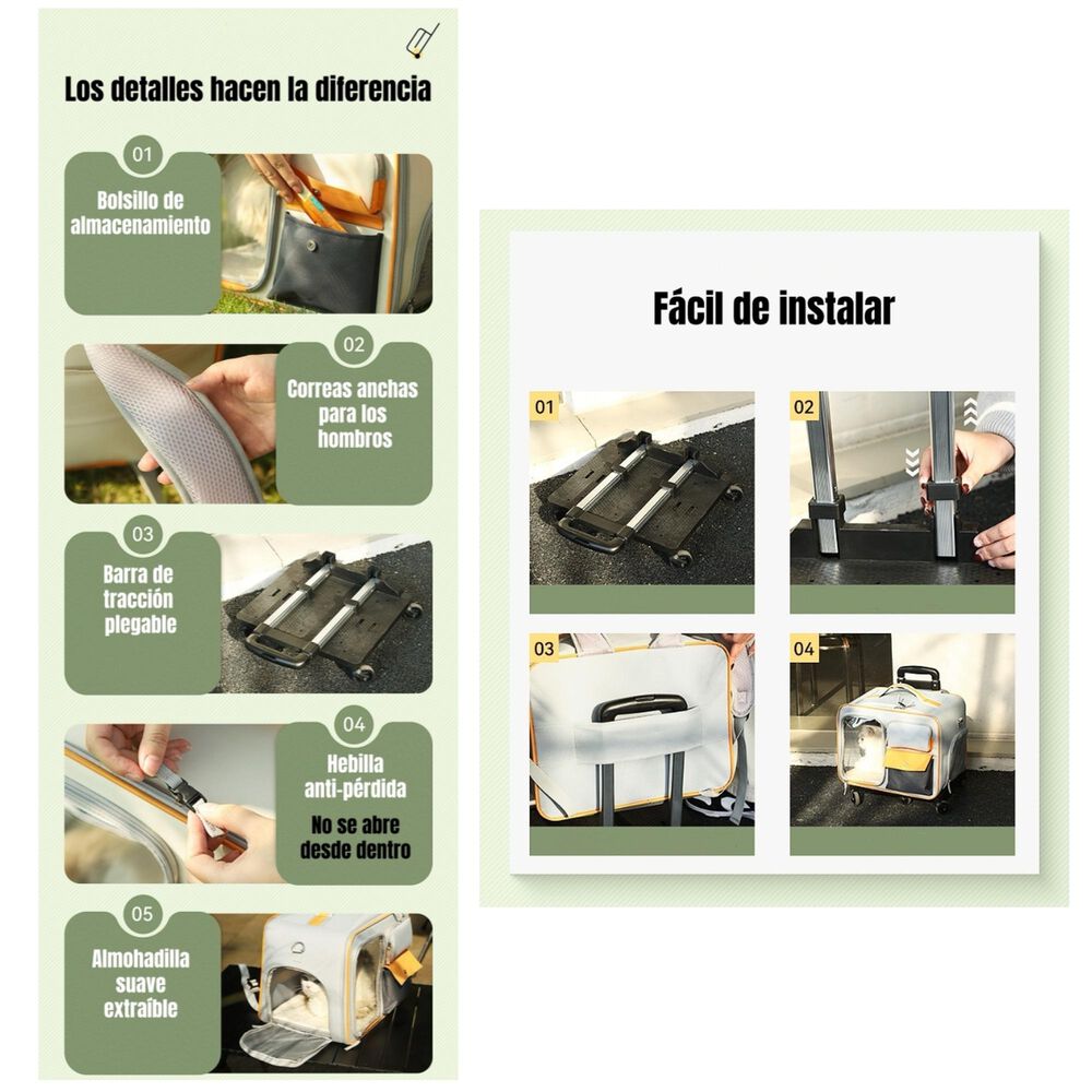 Maleta Mochila Bolso Perros Gatos 3 En 1 Cute By Lubabycas image number 1.0