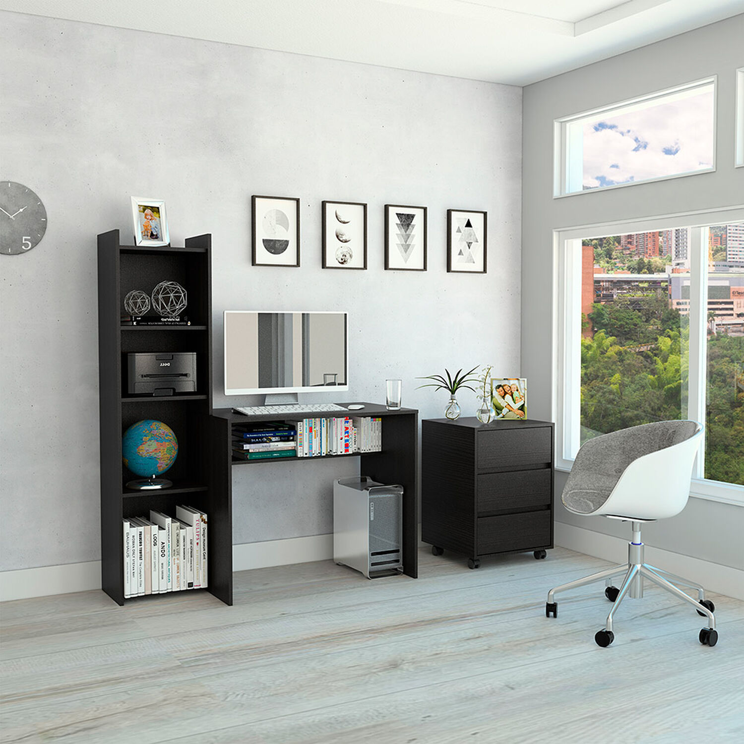 Combo Escritorio Casaideal Compu Napoli + Cajonera Casaideal Office / 3 Cajones image number 3.0