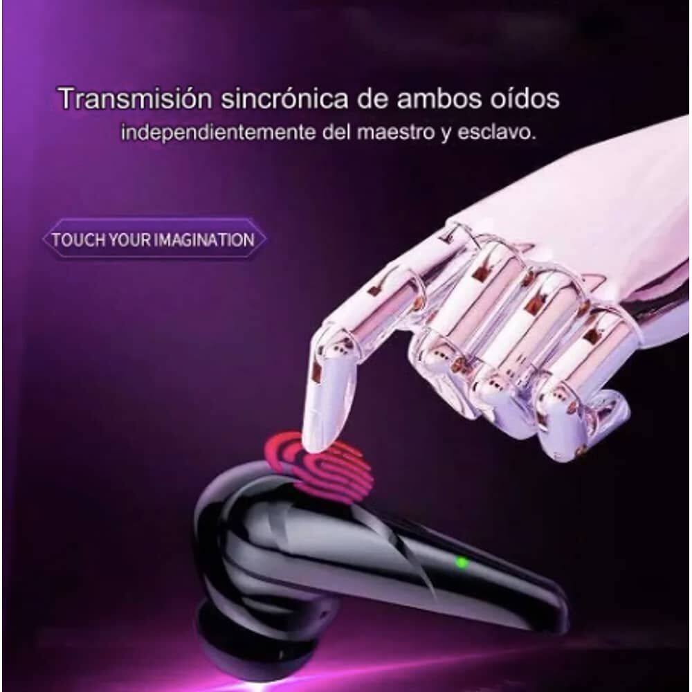 Aud&iacute;fonos Inal&aacute;mbricos G11 Bluetooth In-ear Negro Luz Led image number 1.0