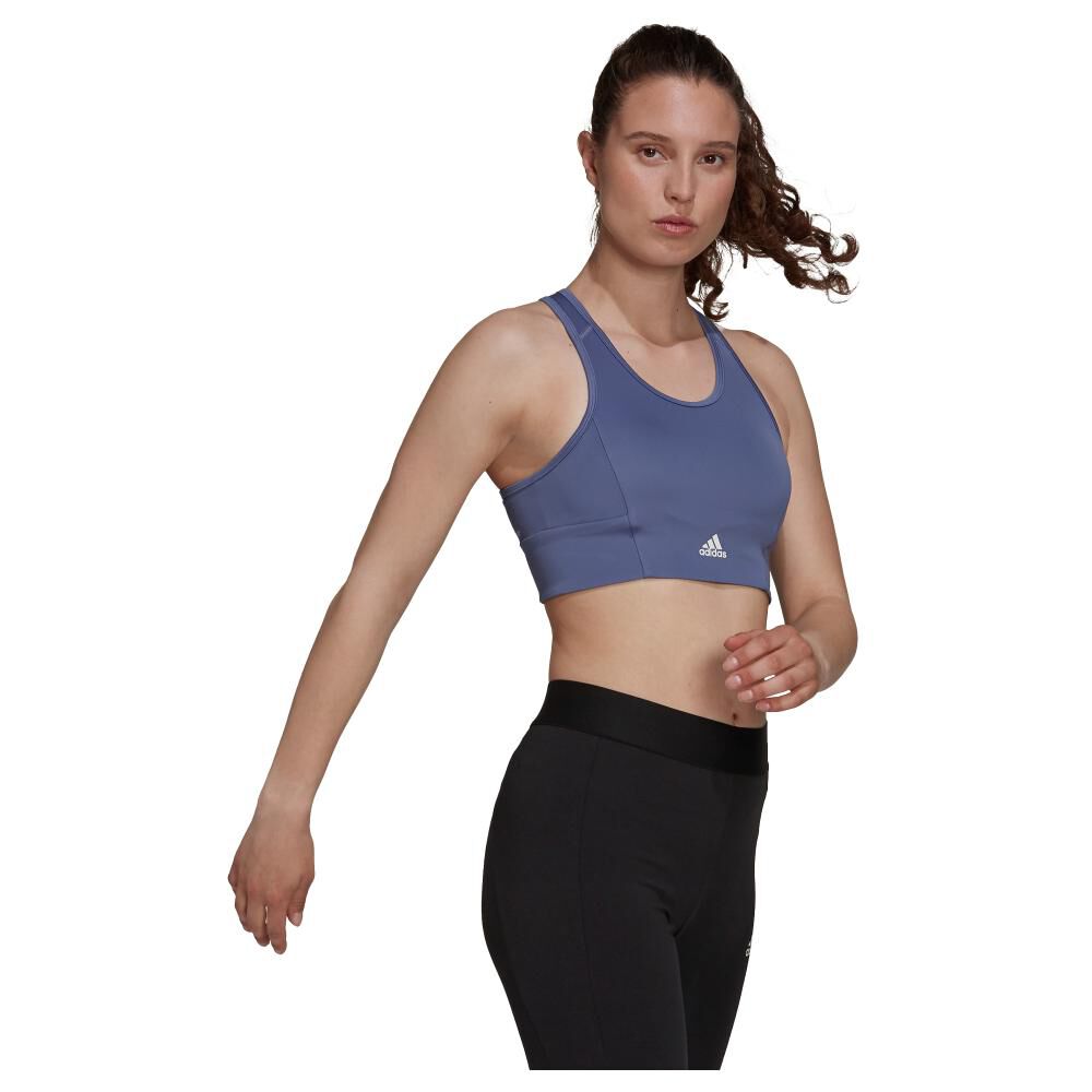 Peto Deportivo Mujer Adidas 3-stripes Padded Sports Crop Top image number 3.0