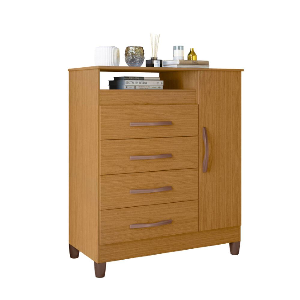 Comoda 4 Cajones 1 Puerta Turqueza Cinamomo image number 0.0