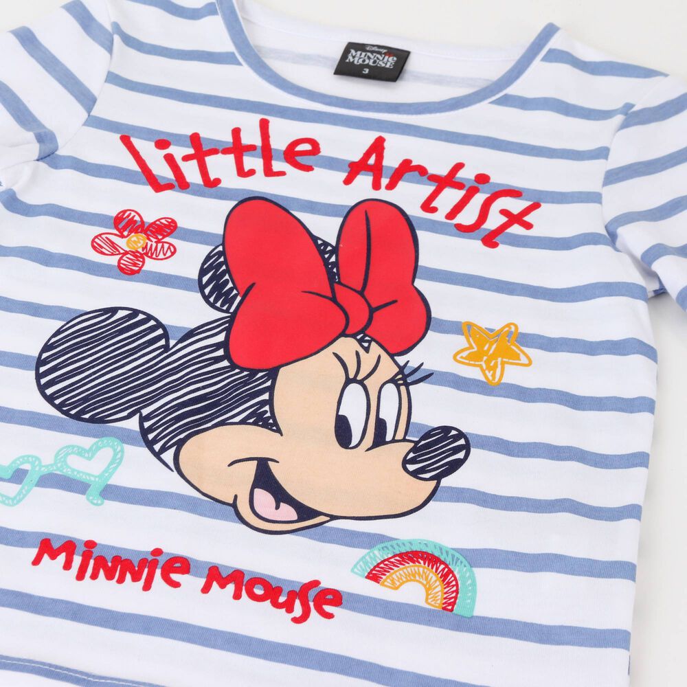 Polera Manga Larga Ni&ntilde;a Rayas Minnie Blanco Disney image number 2.0