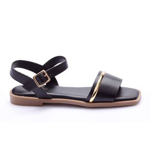 Sandalia Mujer Via Uno 22701617 Negro