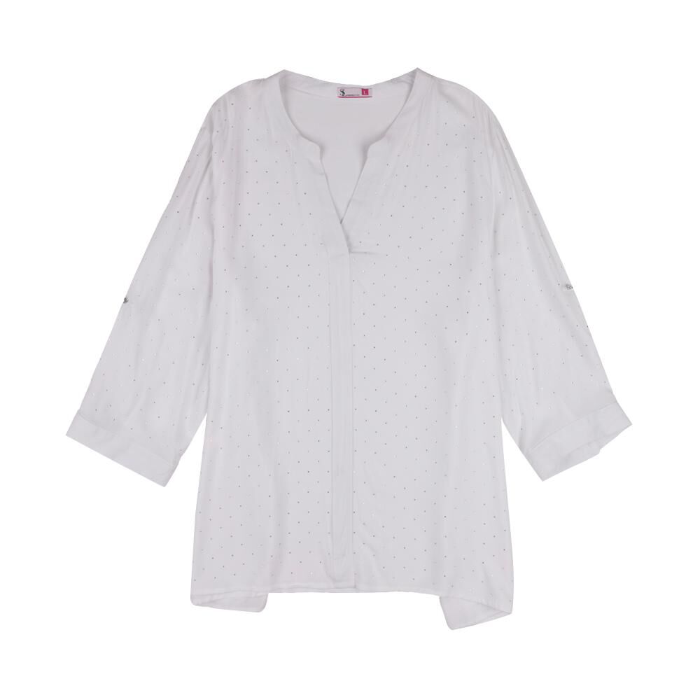 Blusa Manga 3/4 Cuello V Mujer Sexy Large image number 0.0