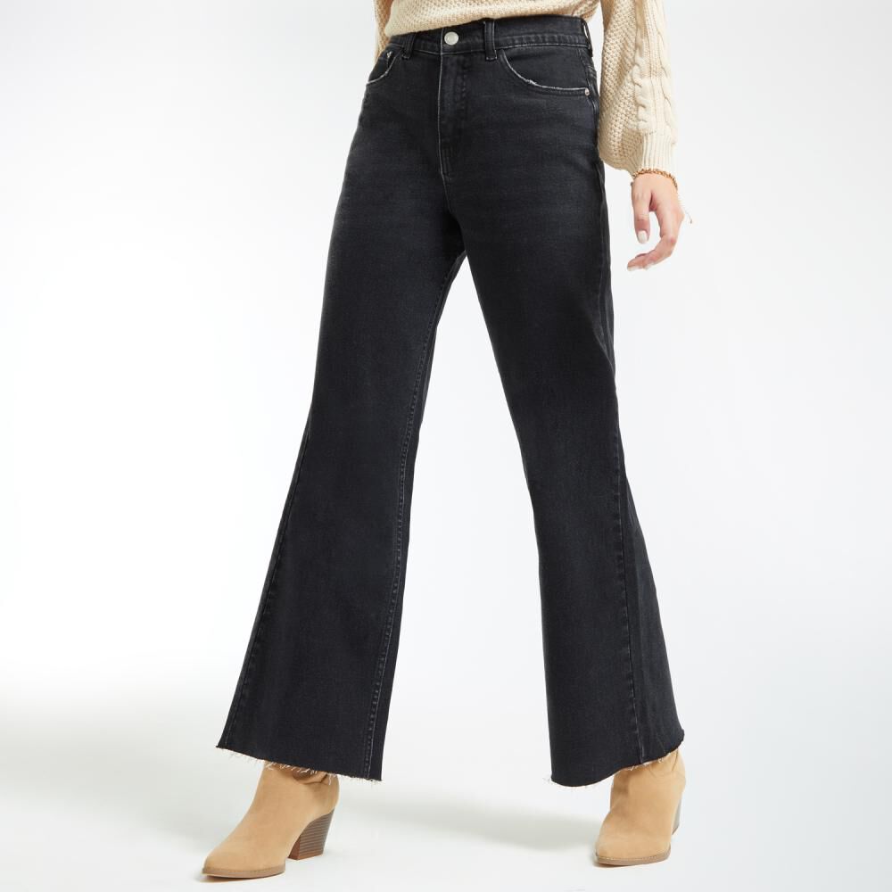 Jeans Remaches A La Vista Tiro Medio Mom Mujer Kimera image number 2.0