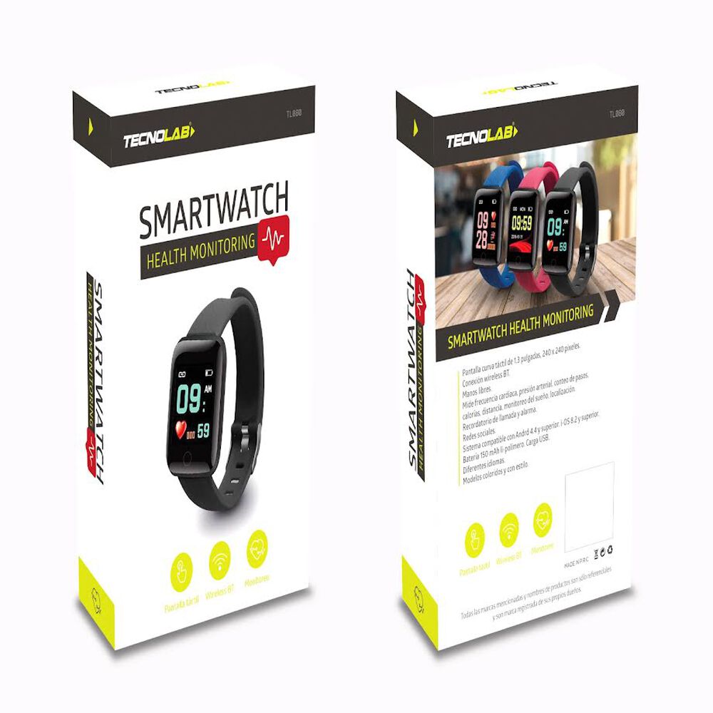 Smartwatch Touch Deportivo Multi Funciones Deportivas Rojo image number 10.0