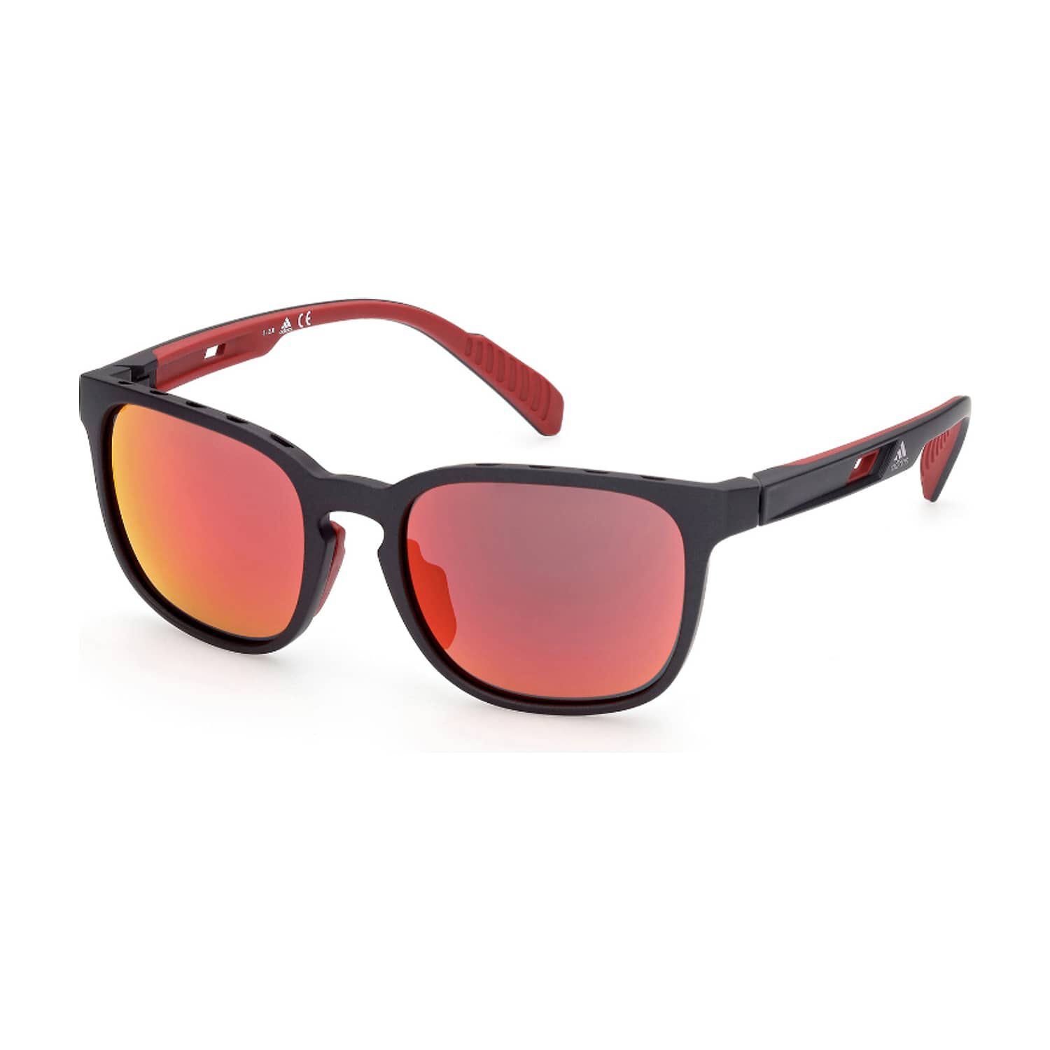 Lentes De Sol Matte Black Espejados Adidas Sport image number 1.0