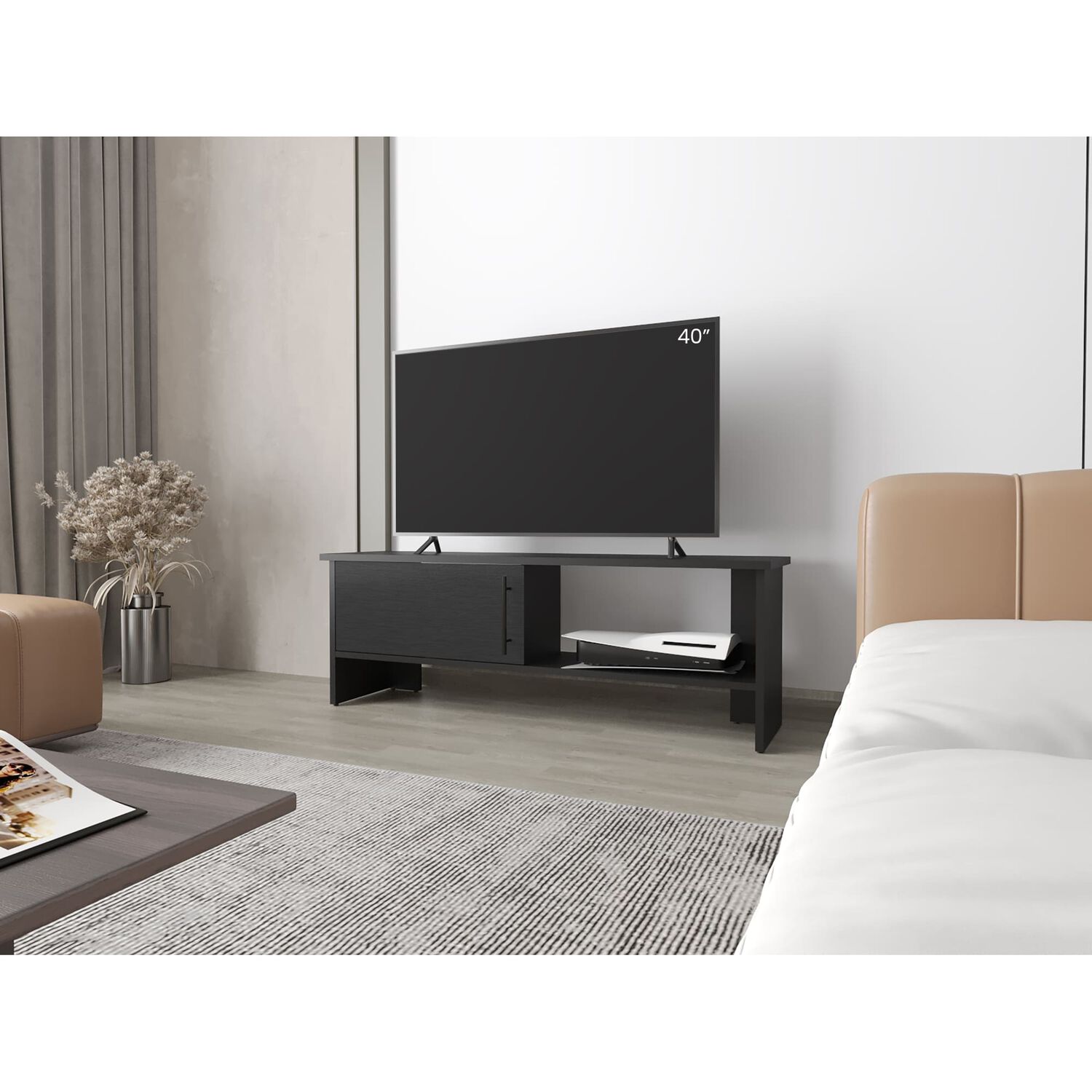 Rack Tv 65" 42,2x120,3x31,1 Cm 1 Puerta Abatible image number 4.0