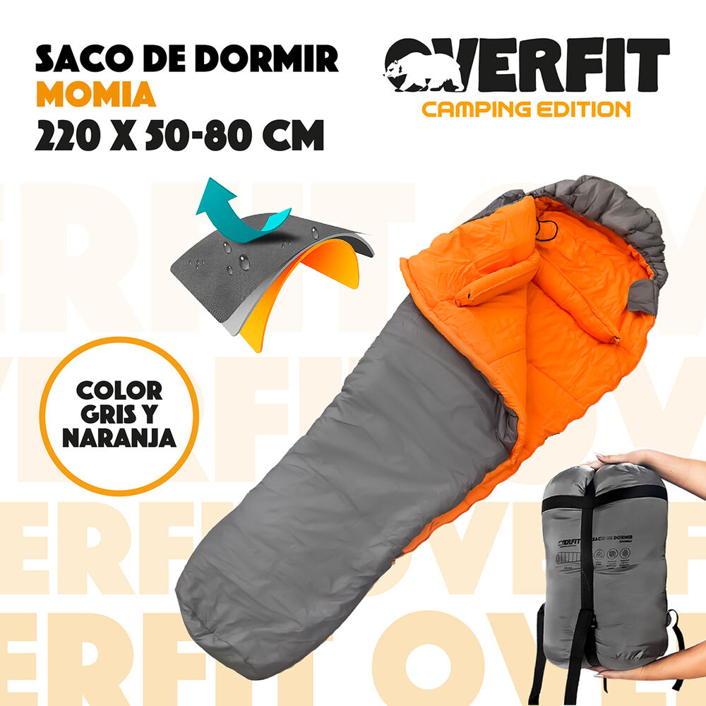 Saco De Dormir Termico 0 A 15 Grados Momia Overfit Camping image number 3.0