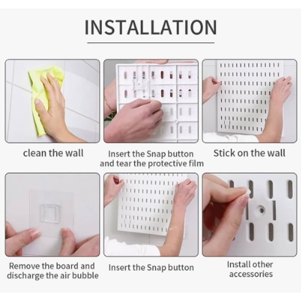 Organizador De Escritorio Pegado A La Pared Blanco image number 3.0