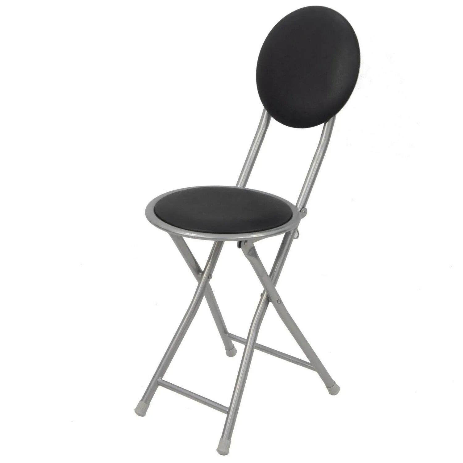 Silla Plegable Port&aacute;til Con Respaldo Multiuso Liviana Negro Y Gris image number 1.0