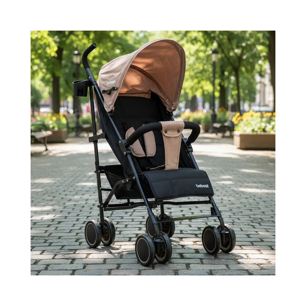 Coche Paragua Khronos Beige Rosado Bebesit image number 1.0