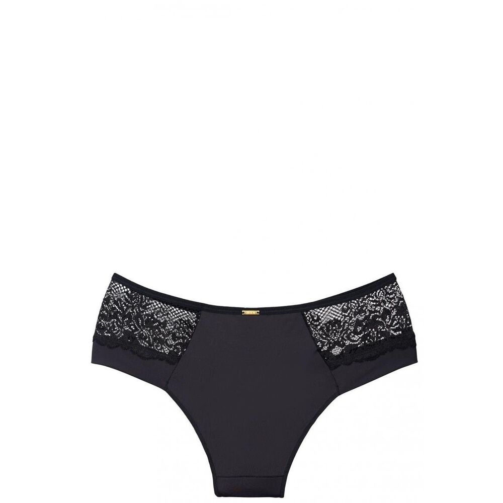 Bikini Microfibra Encaje Negro 2rios image number 1.0