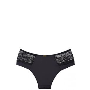 Bikini Microfibra Encaje Negro 2rios