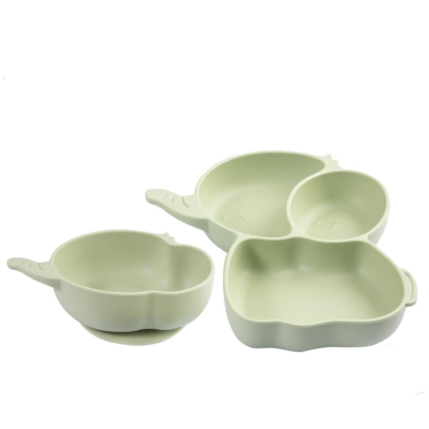 Set Alimentacion Bebesit Elefante Silicona Verde image number 2.0