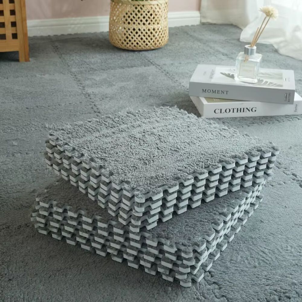 Pack 6 Alfombras Rompecabezas Felpa Shaggy 30x30 Cm Armables image number 6.0