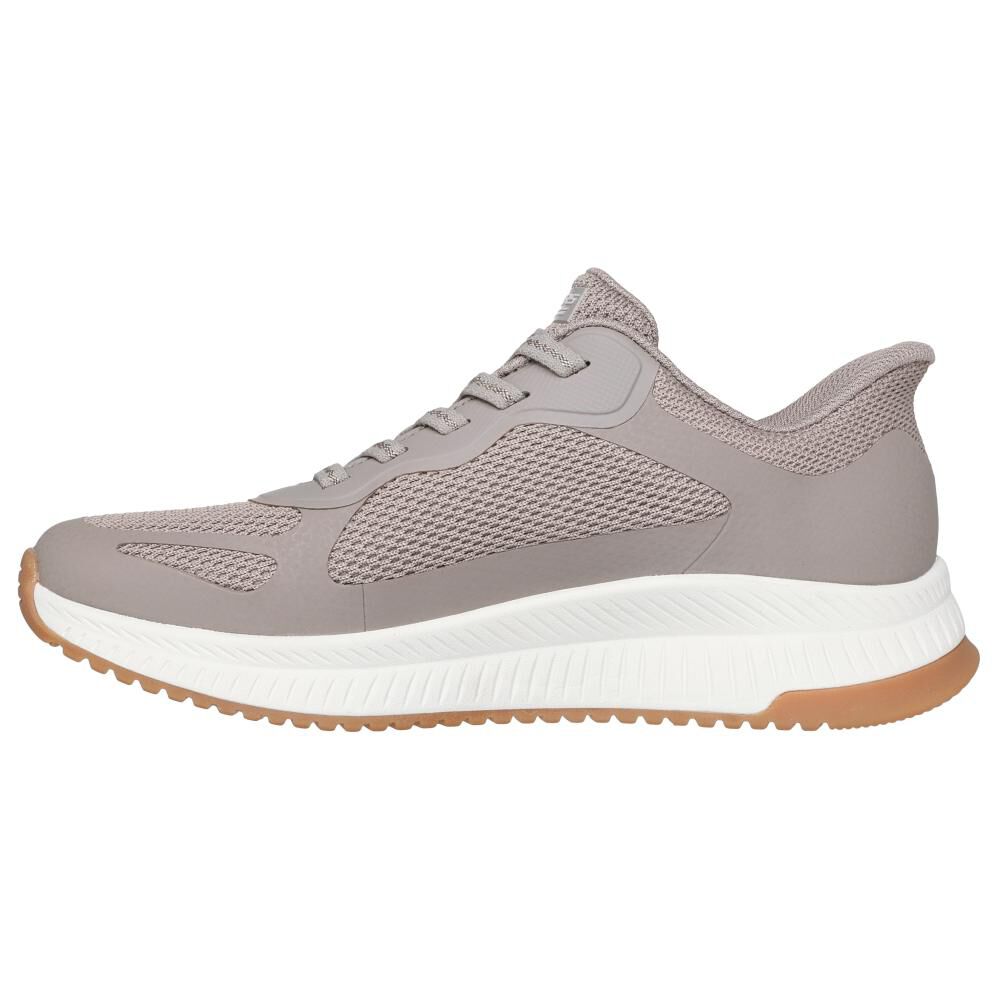 Zapatilla Urbana Mujer Skechers Bobs Squad 4 - Staple Look Taupe image number 2.0