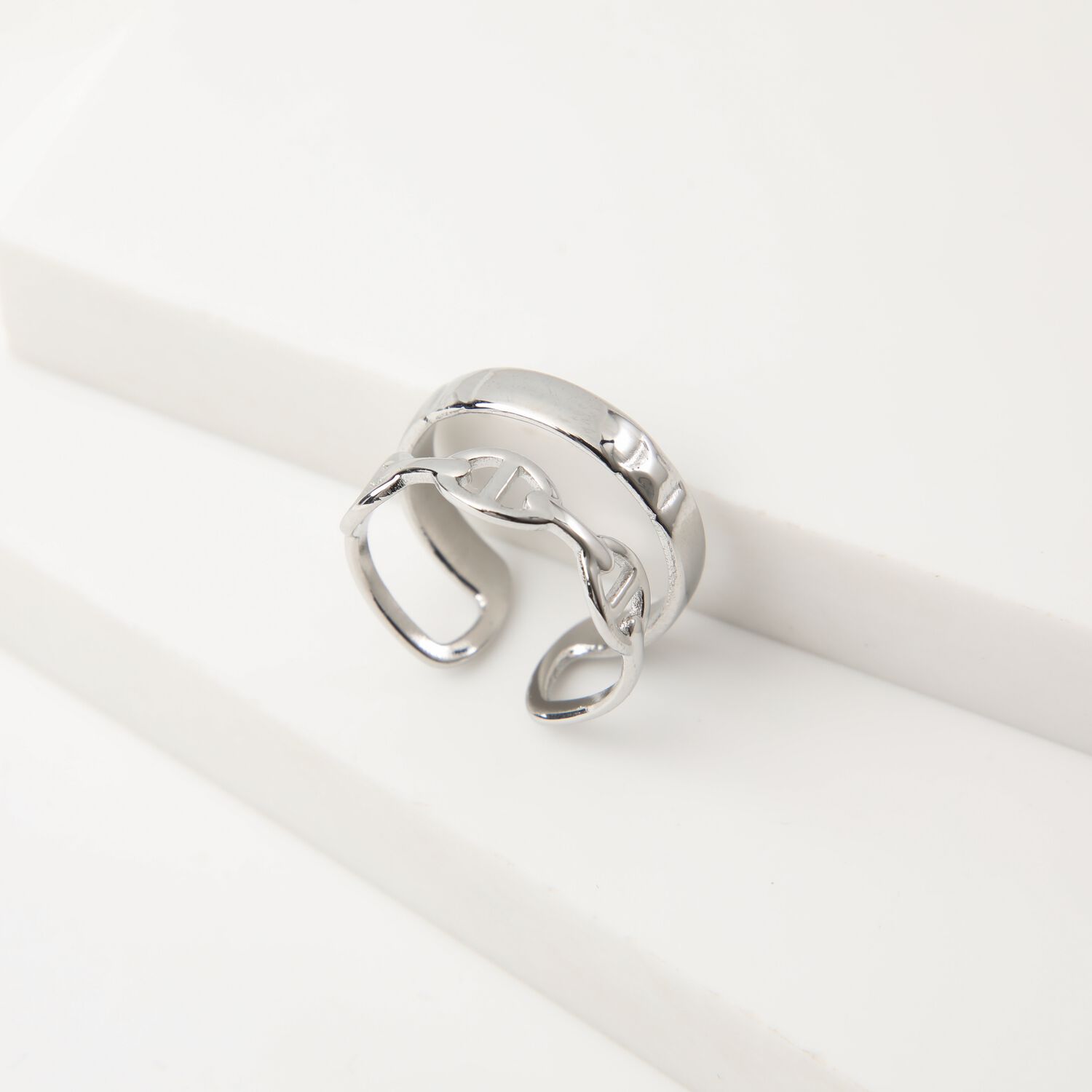 Anillo 19v69 Plateado Mujer Str281 image number 0.0