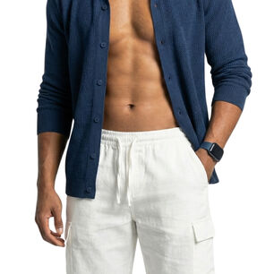 Short Fresco Lino Grueso Cargo Hombre