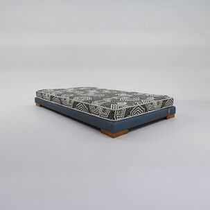 Cama 1.5 Plaza Box 8 Cm L180 Cm + Colchon Modelo Ideal / Con Patas De 4.5 Cm (gris)