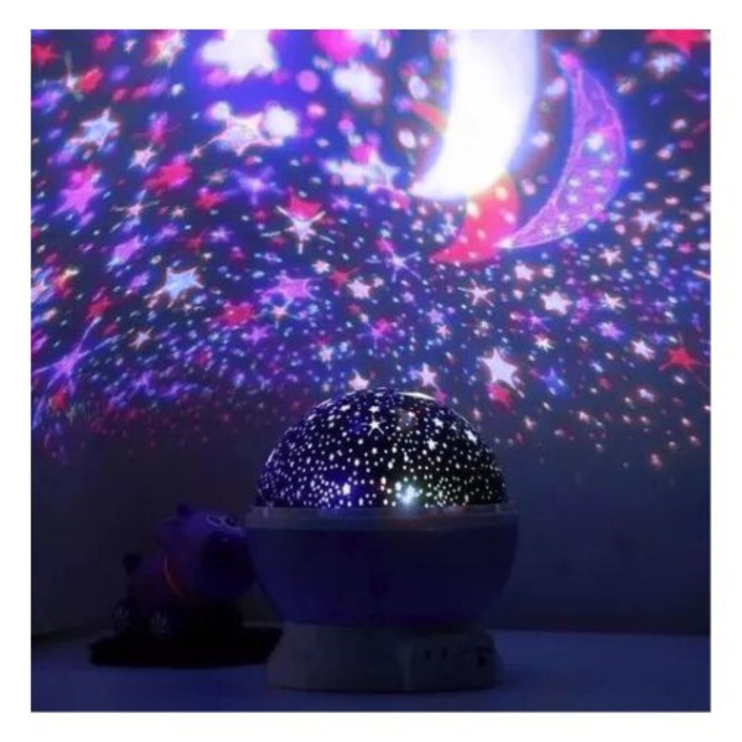 Lampara Morado De Proyecci&oacute;n Rotatoria Luz Estrellas Multicolor image number 2.0