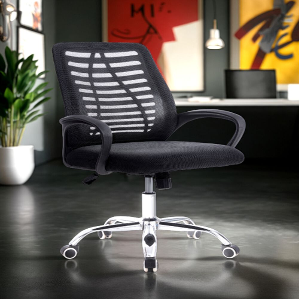 Silla De Oficina Ejecutiva Barcelona Ergonomica Color Negro Bm-806 Arthome image number 2.0