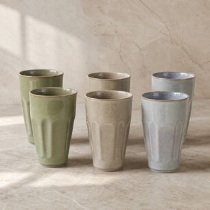 Set 6 Vasos Cer&aacute;mica M&aacute;ncora 350 Ml - Surtido 3 Modelos