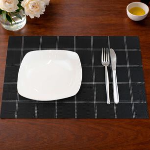 Pack 2 Individuales De Mesa Nautica Home 45x30cm Negro A Cuadros