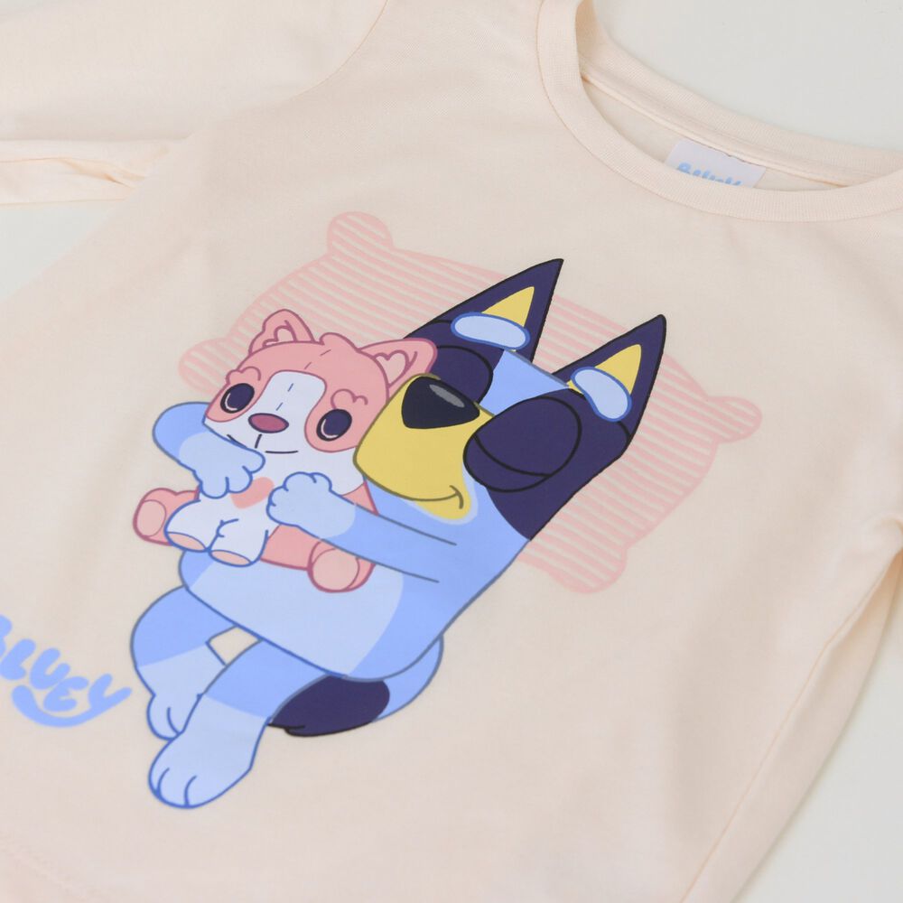 Pijama Manga Larga Ni&ntilde;a Sleeping Blanco Bluey image number 2.0