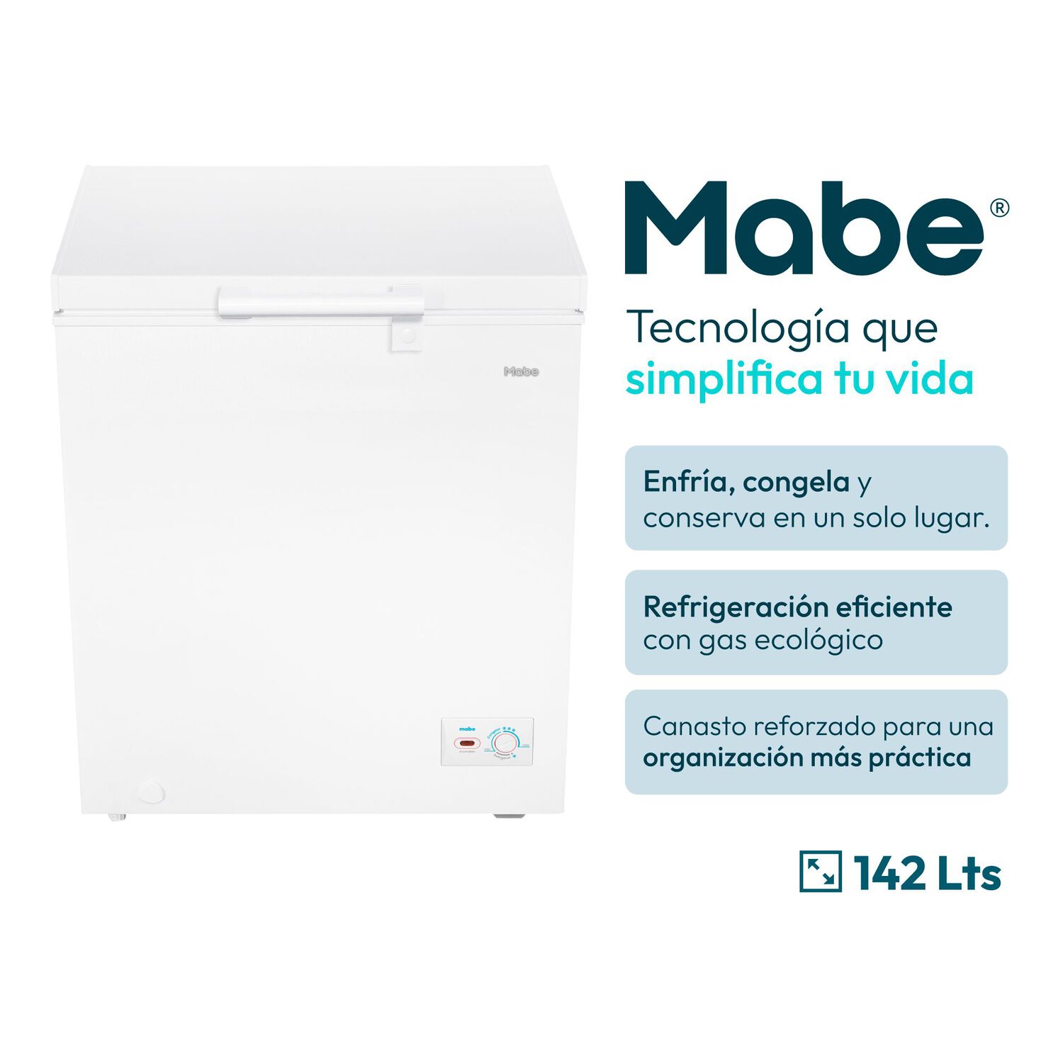 Freezer Horizontal Mabe FDHMHM145PPLB0 / Fr&iacute;o Directo / 142 Litros / E image number 2.0