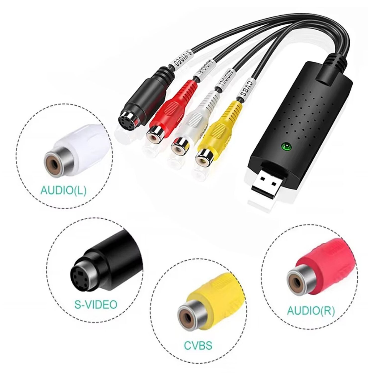 Capturadora De Audio Video Usb Easycap Vhs O Rca A Pc O Dvd image number 2.0