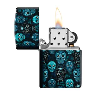 Encendedor Zippo Sugar Skulls Design Azul Zp46017