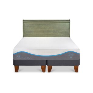 Cama Europea Cic Alaska / King / Base Dividida + Respaldo