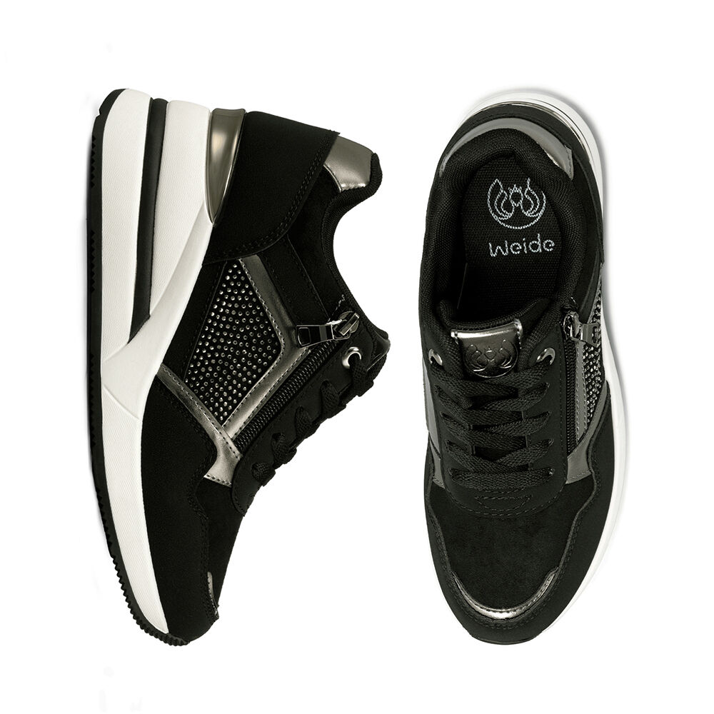 Zapatilla Deportiva Taco Cuña Malla Mujer Weide Jll61 image number 5.0