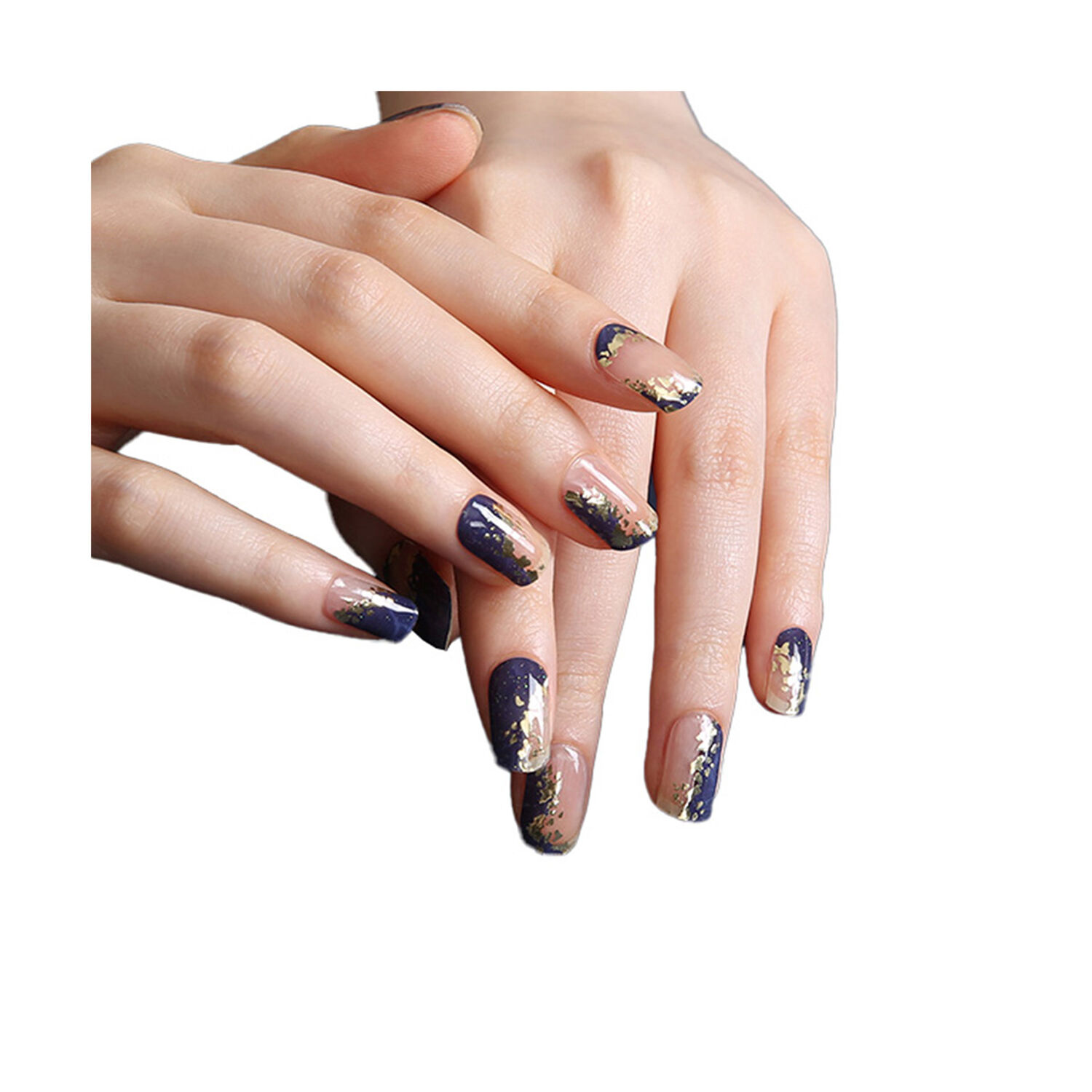 U&ntilde;as Sticker Efecto Gel Tiolla Newtro Marble Blue image number 0.0