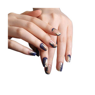 U&ntilde;as Sticker Efecto Gel Tiolla Newtro Marble Blue
