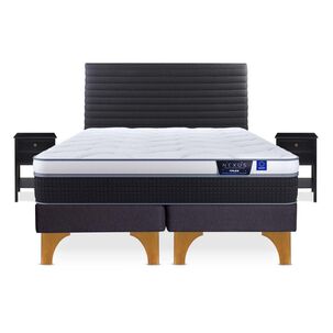 Cama Europea Flex Nexus / King / Base Dividida + Set De Maderas