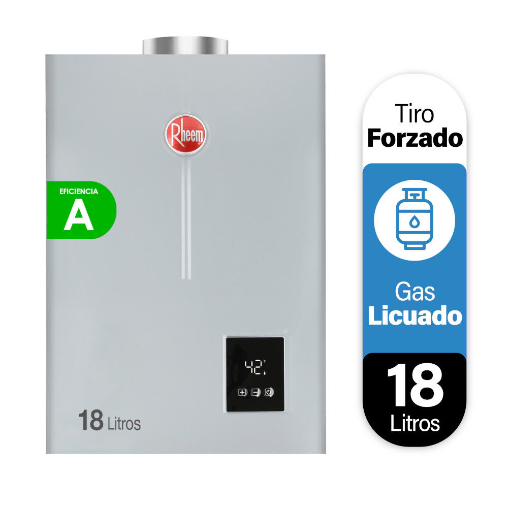 Calefont 18 Litros Gas Licuado Tiro Forzado Rheem image number 0.0