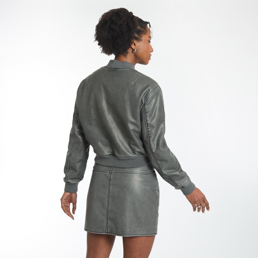 Chaqueta Bomber Ecocuero Mujer Rolly Go image number 3.0